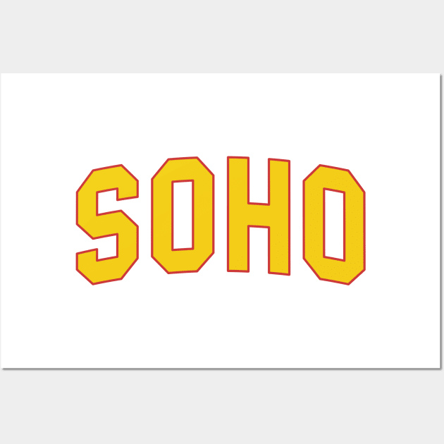 Soho (yellow) Wall Art by BeeHappyTees